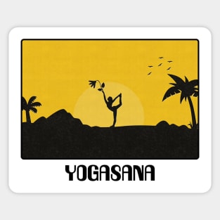 Yogasana - Made up yoga pose. Sticker